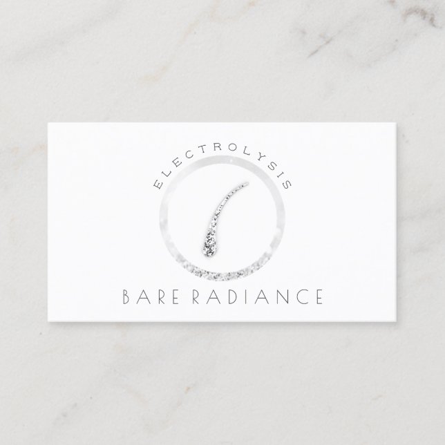 Electrolysis Hair Removal Appointment White Gray Card (Front)