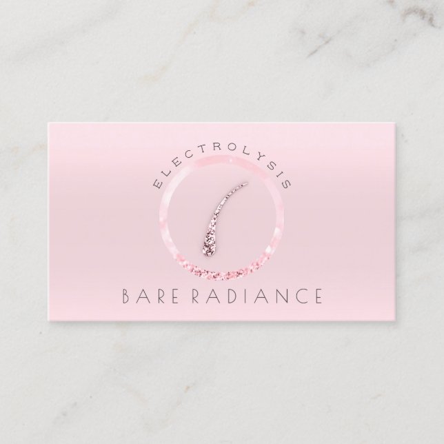 Electrolysis Hair Removal Appointment Wow Pink Card (Front)