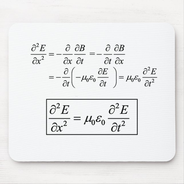 electromagnetic d'Alembert wave equation Mouse Pad (Front)