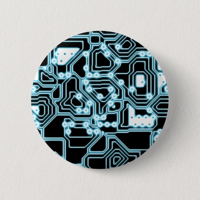 ElecTRON - Blue / Black Pinback Button (Front)