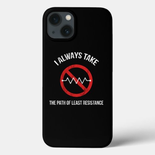 Electron Path Circuit Resistor Electrical Engineer iPhone 13 Case