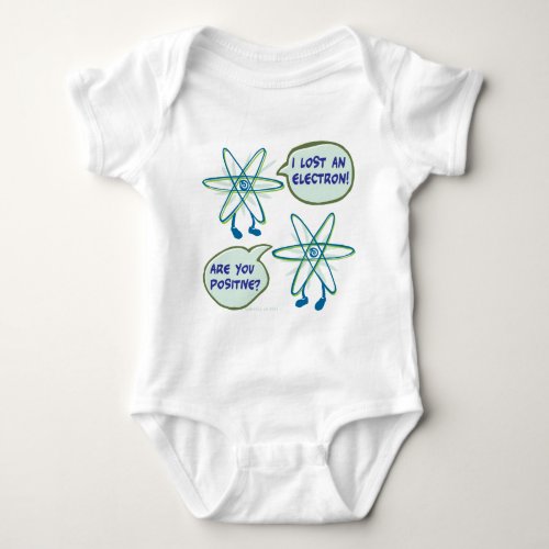 Electron Positive Pun Science Education Baby Bodysuit