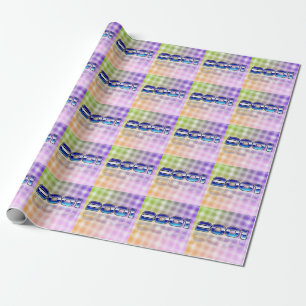 Electronic 2001 keychain wrapping paper
