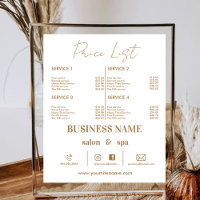 Electronic Business Price List Makeup Hair Nail