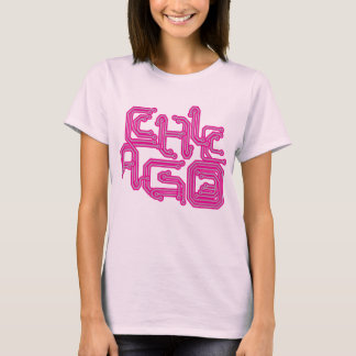 Electronic Chicago PCB T - Girly Pink T-Shirt