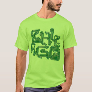 Electronic Chicago PCB T - Light Green T-Shirt
