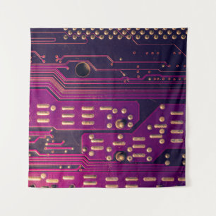 Electronic circuit board abstract background. comp tapestry