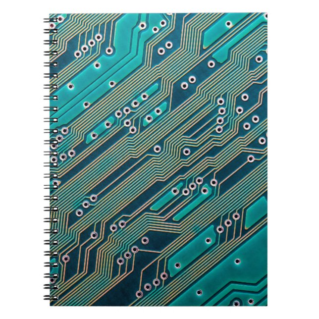 Electronic circuit board close up. background,boar notebook (Front)