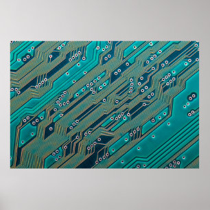 Electronic circuit board close up. background,boar poster