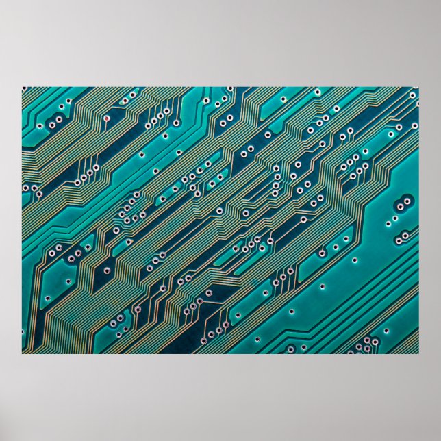 Electronic circuit board close up. background,boar poster (Front)