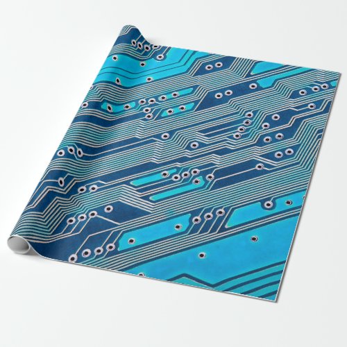 Electronic circuit board close up circuitboardb wrapping paper