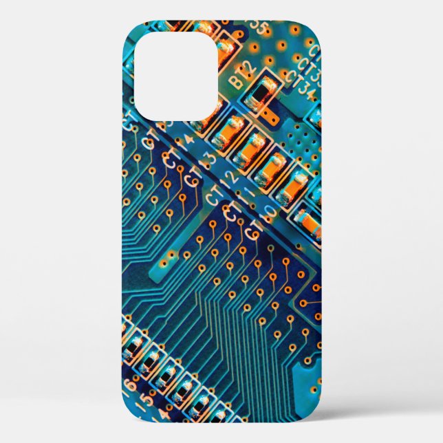 Electronic circuit board close up. computer,semico Case-Mate iPhone case (Back)
