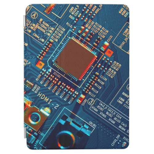 Electronic circuit board close up electronicmicr iPad air cover