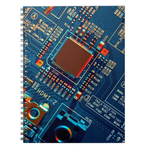 Electronic circuit board close up electronicmicr notebook