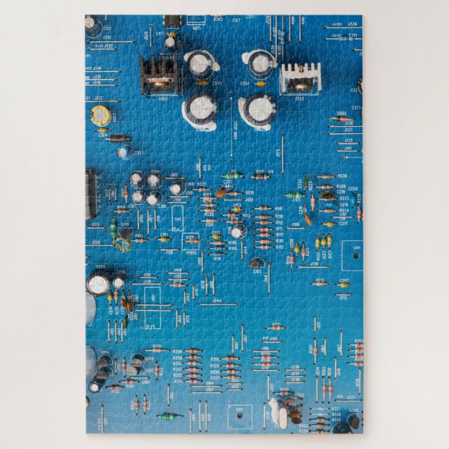 Electronic circuit board jigsaw puzzle (Vertical)