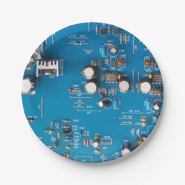 Electronic circuit board paper plates (Front)