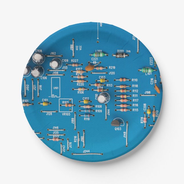 Electronic circuit board paper plates (Front)