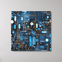 Electronic Circuit Canvas Art