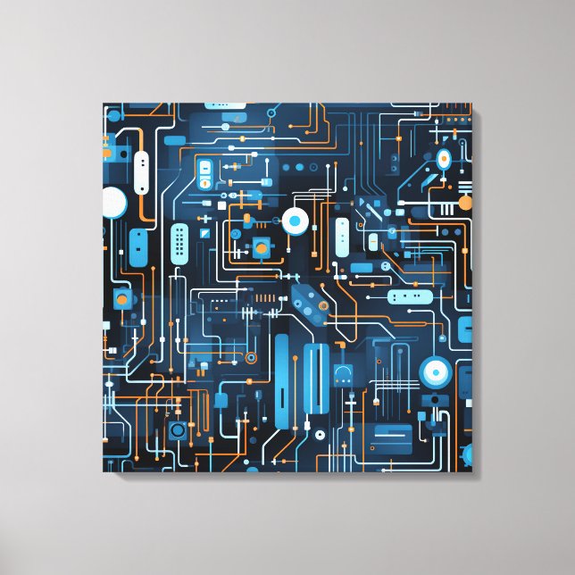 Electronic Circuit Canvas Art (Front)