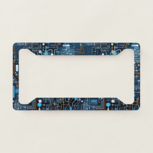 Electronic Circuit License Plate Frame