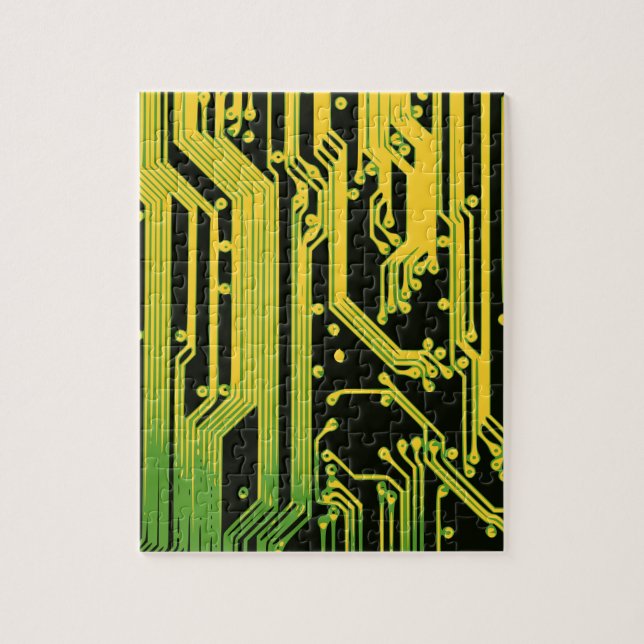 electronic circuit motif jigsaw puzzle (Vertical)
