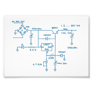 electronic circuit scheme technology blueprint gee photo print