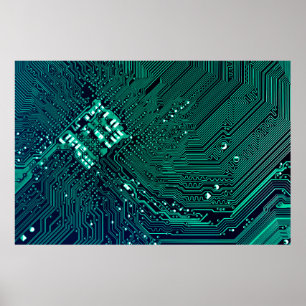 Electronic circuite board background,abstract,blue poster
