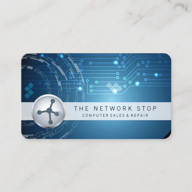 Electronic Circuits Computer Business Card | Zazzle