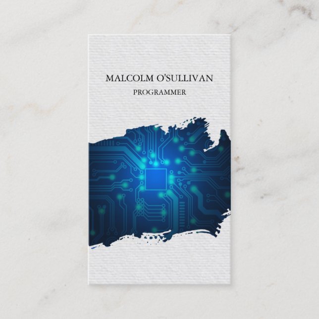 Electronic Circuits Computer Programmer Business Card (Front)