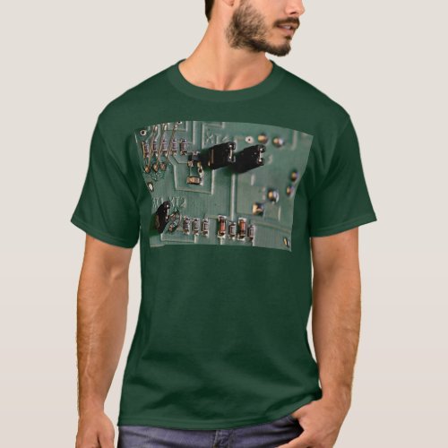 Electronic components circuit board Long T_Shirt