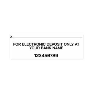  ELECTRONIC DEPOSIT ONLY PERSONAL BANK ENDORSEMENT SELF-INKING STAMP