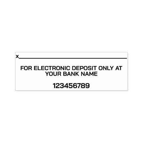  ELECTRONIC DEPOSIT ONLY PERSONAL BANK ENDORSEMENT SELF_INKING STAMP