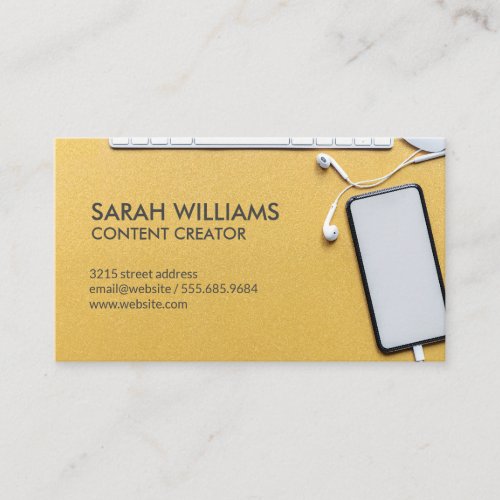 Electronic Desktop Workspace Background Business Card