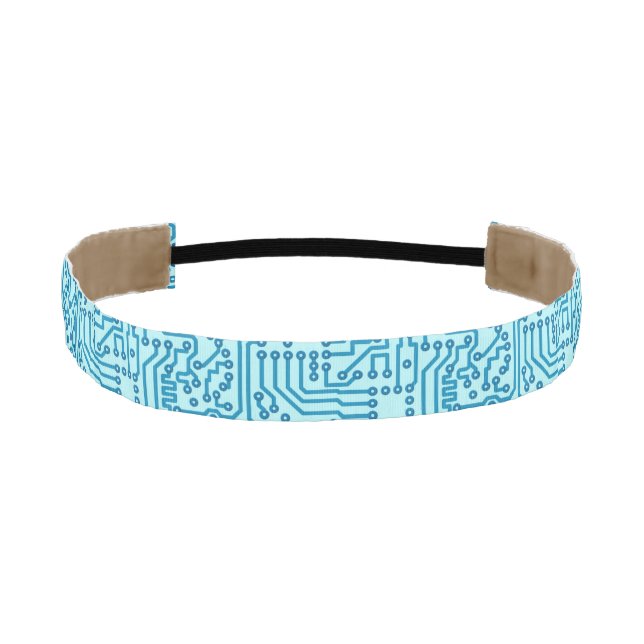 Electronic Digital Circuit Board Athletic Headband (Front)