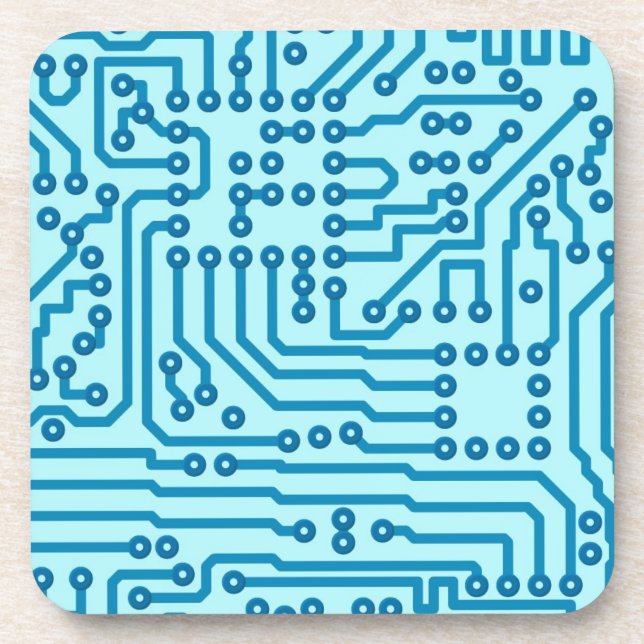 Electronic Digital Circuit Board Beverage Coaster (Front)
