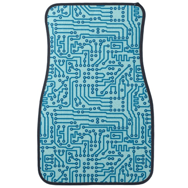 Electronic Digital Circuit Board Car Floor Mat (Front)