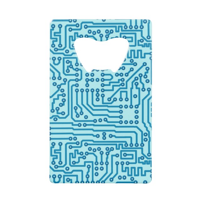 Electronic Digital Circuit Board Credit Card Bottle Opener (Front)