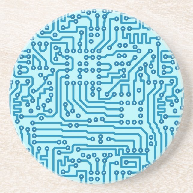 Electronic Digital Circuit Board Drink Coaster (Front)