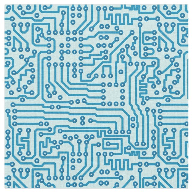 Electronic Digital Circuit Board Fabric (Close Up)