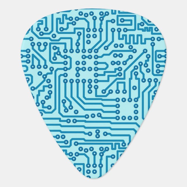 Electronic Digital Circuit Board Guitar Pick (Front)