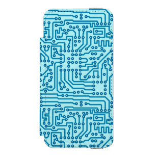 Electronic Digital Circuit Board Wallet Case For iPhone SE/5/5s