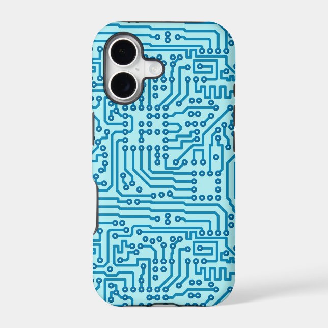 Electronic Digital Circuit Board Iphone Case (Back)