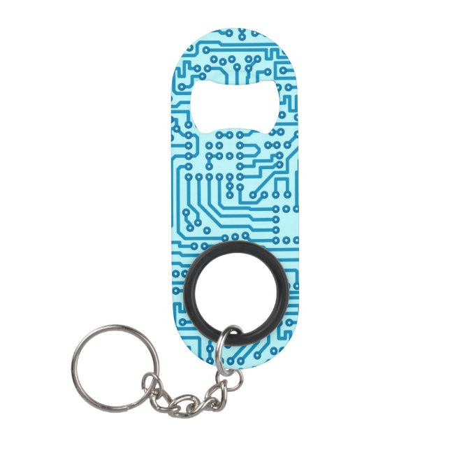 Electronic Digital Circuit Board Keychain Bottle Opener (Front)