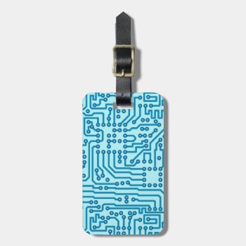 Electronic Digital Circuit Board Luggage Tag by boutiquey at Zazzle
