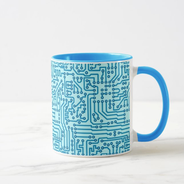 Electronic Digital Circuit Board Mug (Right)