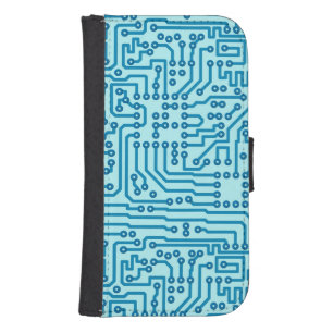 Electronic Digital Circuit Board Galaxy S4 Wallet Case