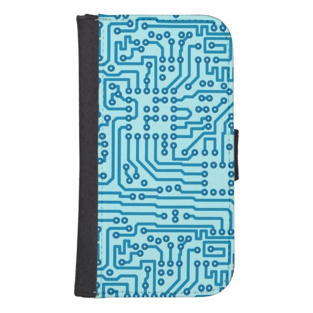 Electronic Digital Circuit Board Samsung Galaxy Wallet Case (Front)