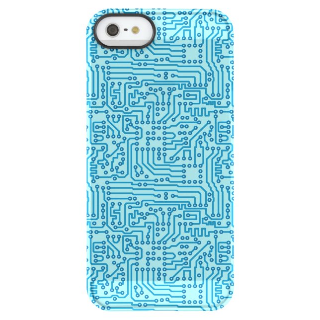 Electronic Digital Circuit Board Uncommon iPhone Case (Back)
