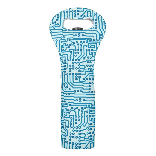 Electronic Digital Circuit Board Wine Bag (Front)