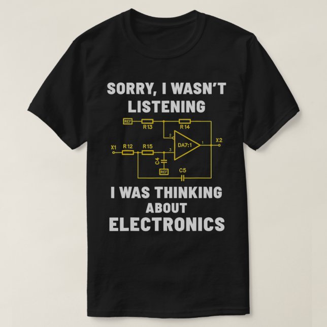 Electronic engineer gifts Electric geek Funny elec T-Shirt (Design Front)